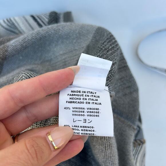 Missoni Chevron Knit Mini Sleeveless Tank Dress Brown Metallic 46 Wool 10 - Picture 9 of 12